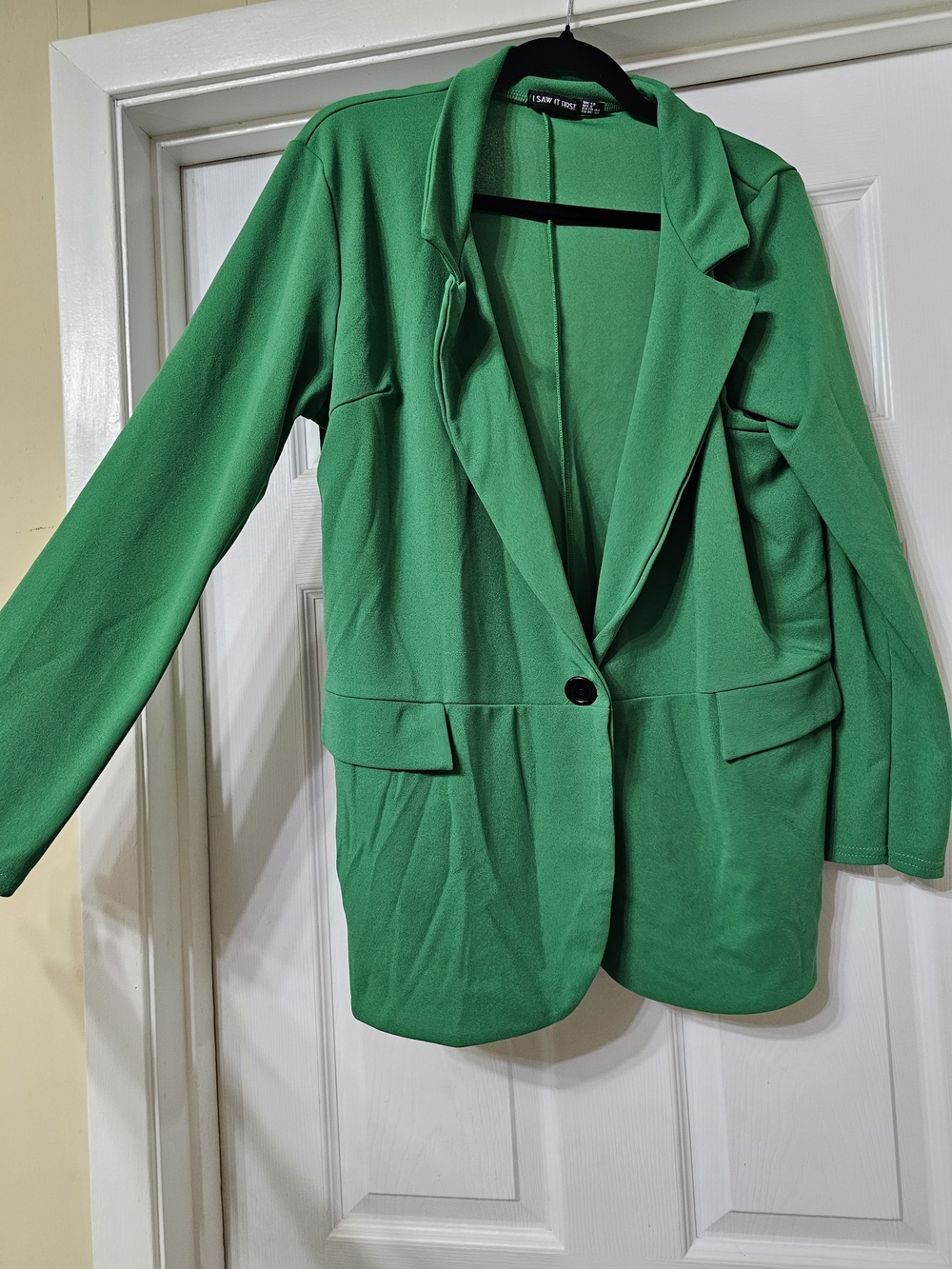 Casual Women’s Emerald Single-Button Blazer Jacket by